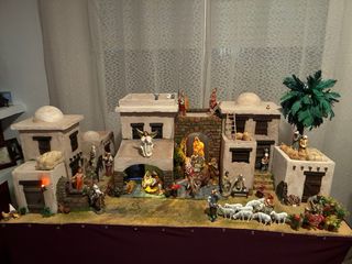 Belén Navideño Aldea para figuras 12cm