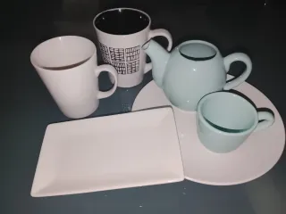 Lote 8 píezas de café o te