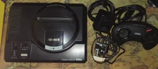 Consola Sega Mega Drive Negra