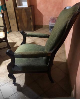 Poltrona d'epoca '800 in velluto