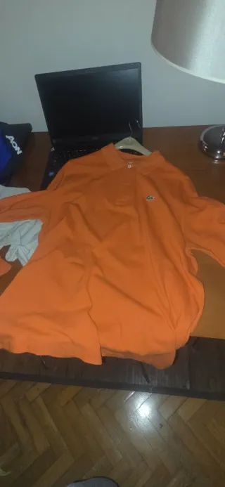 Polo manga larga Lacoste naranja