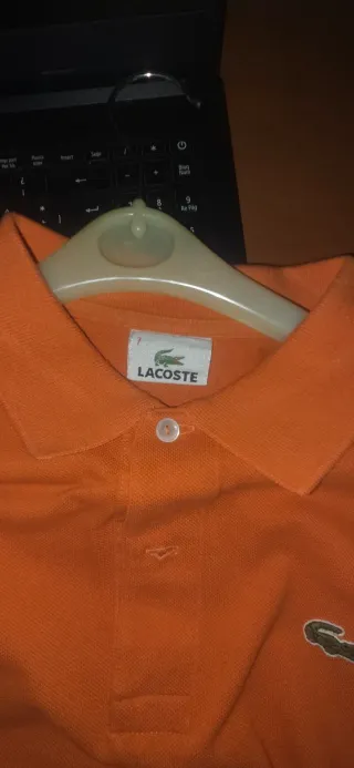 Polo manga larga Lacoste naranja