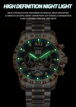 Reloj BINBOND Hombre Oro y Plata