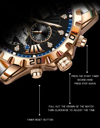 Reloj BINBOND Hombre Oro y Plata