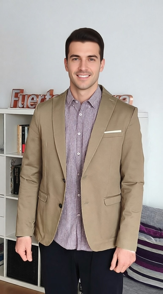 Chaqueta americana hombre beige