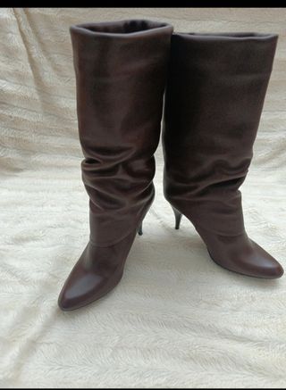 Botas de tacón marrones