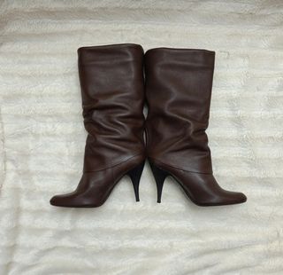 Botas de tacón marrones