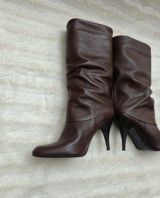 Botas de tacón marrones