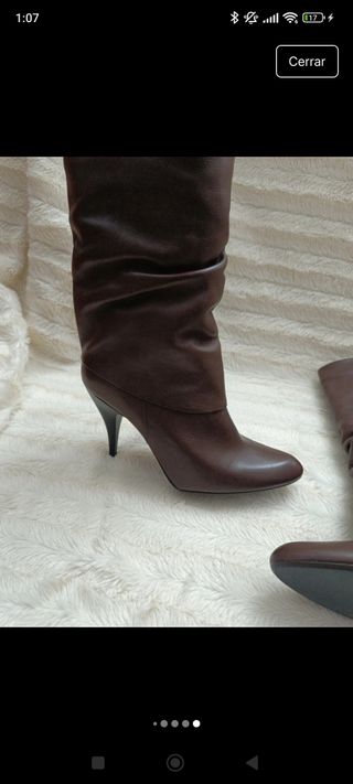 Botas de tacón marrones