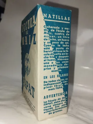 Caja para colección Fécula de Maíz FAPAT