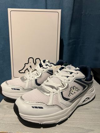 Zapatillas Kappa Talla 44 Plata y Blanco!