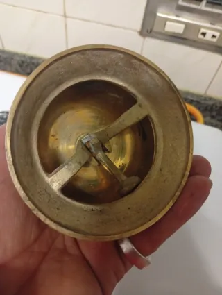 Timbre recepción hotel bronce antiguo