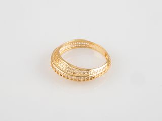 anillo oro 18k con piedra con circonita