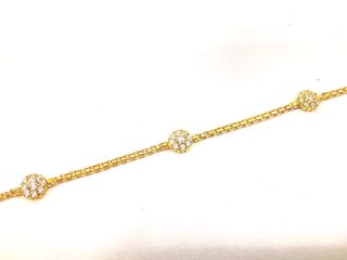pulsera oro 18k con piedra