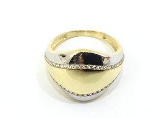 anillo oro 18k con piedra con circonita