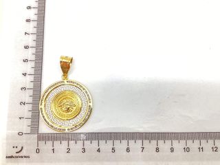 colgante oro 18k con piedra con circonita