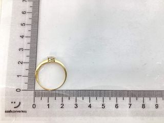 anillo oro 18k con piedra con circonita