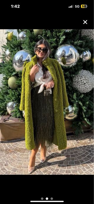 Falda flecos lentejuelas Zara Talla S