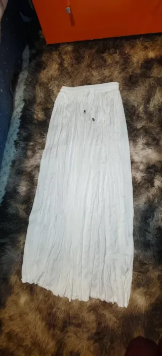 Falda maxi blanca bohemia talla M