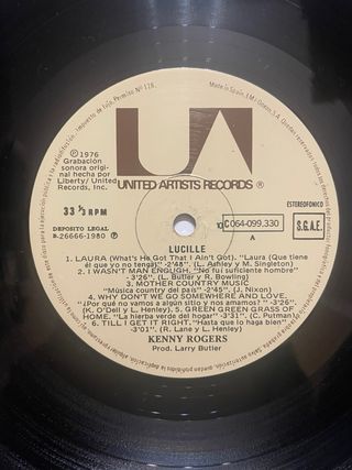 Vinilo Kenny Rogers - Lucille