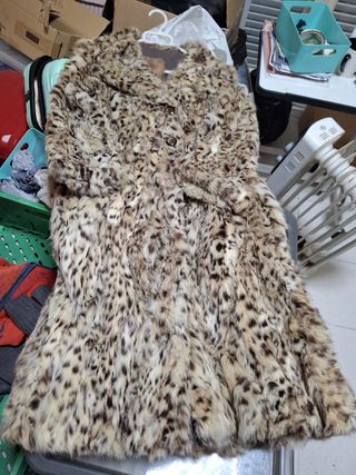 Abrigo de piel estampado