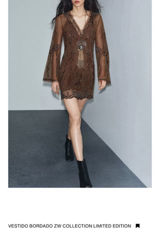 Vestido Zara bordado edición limitada  coleccion