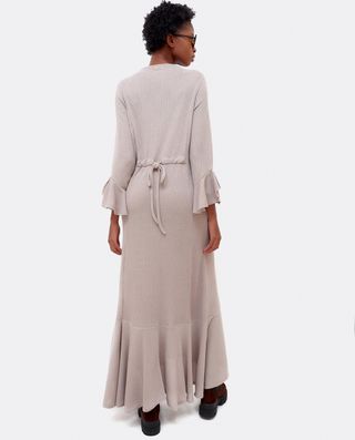 Vestido Midi Punto Volantes Cuplé