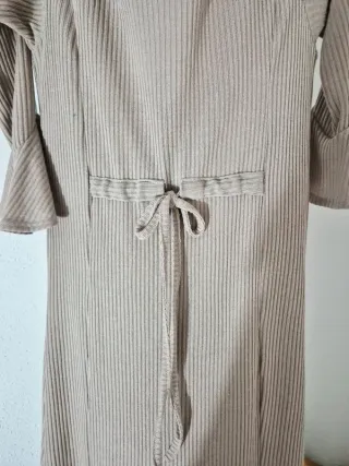 Vestido Midi Punto Volantes Cuplé