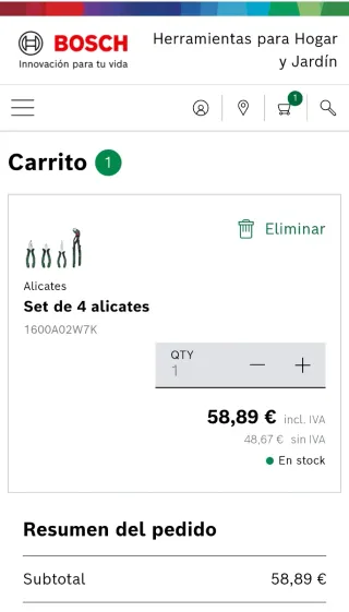 Set 4 Alicates Bosch