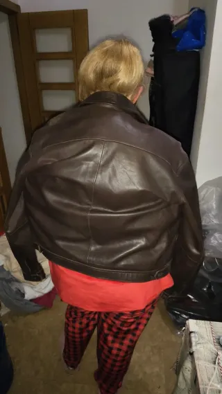 Chaqueta de cuero Polo Ralph Lauren marrón