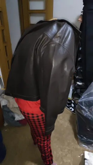 Chaqueta de cuero Polo Ralph Lauren marrón