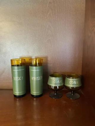 Pack Vasos Whisky Cristal y Piel