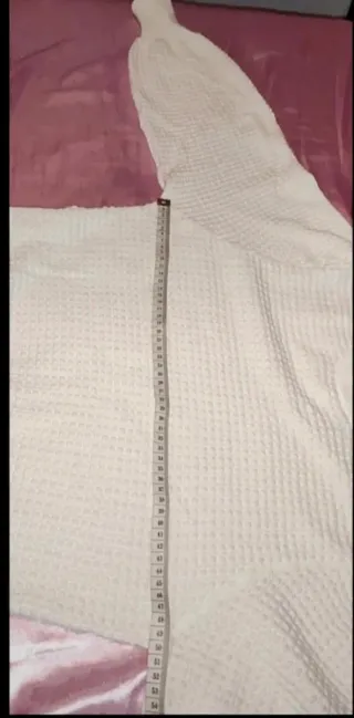 Jersey blanco relieve mangas abullonadas M