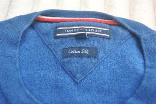 Camisola Tommy Hilfiger Azul Algodão e Seda