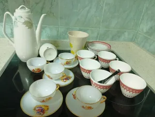 Juego de Tazas de Café y Té Porcelana