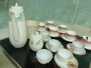 Juego de Tazas de Café y Té Porcelana