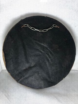 Espejo Vintage Latón y Huesos Tallados.