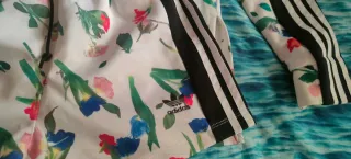 Conjunto Adidas Flores Blanco Talla XXS