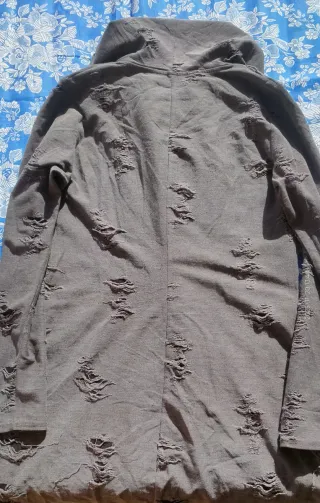 Sudadera Desgastada Gris 3/4