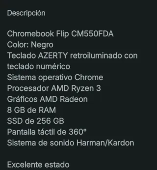 Asus Chromebook Flip CM5500 Negro