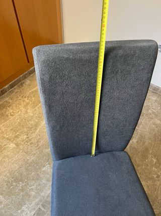 Sillas de comedor tapizada gris