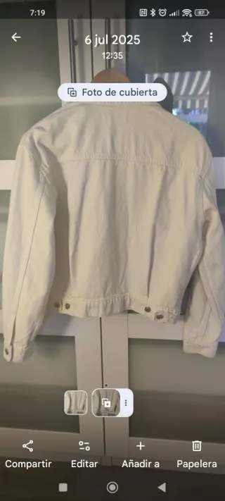 Cazadora tejana Mango amarilla M