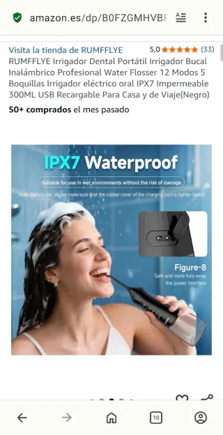 Irrigador Bucal  Negro Precintado