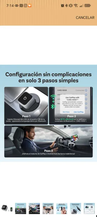 Ottocast Mini Slim USB-C 2026 plateado