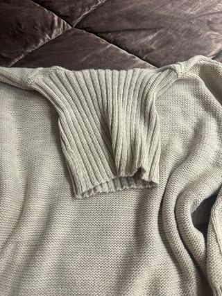 Jersey lana cuello alto marfil