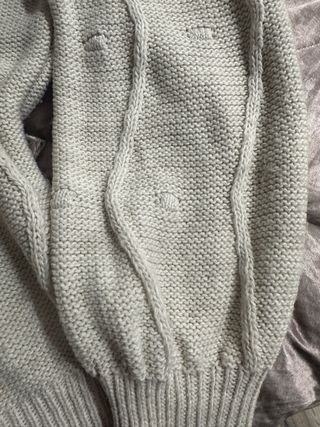 Jersey lana cuello alto marfil
