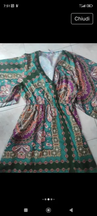 Vestito donna fantasia floreale taglia unica