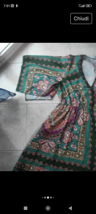 Vestito donna fantasia floreale taglia unica