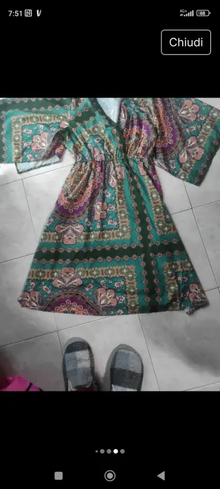 Vestito donna fantasia floreale taglia unica