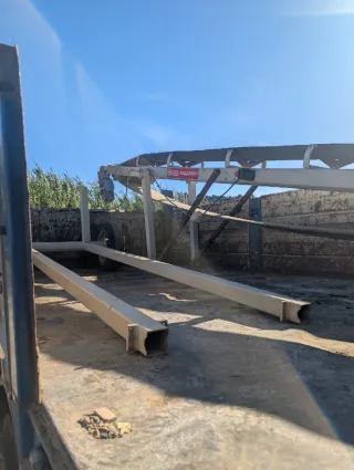 Cinta transportadora y machacadora